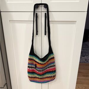 the sak, Striped Multicolor Crochet Crossbody Bag